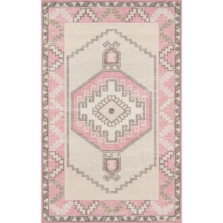 MOMENI 6 ft. 6 in. x 9 ft. Anato-2 Rectangle Rug Pink ANATOANA-2PNK6690